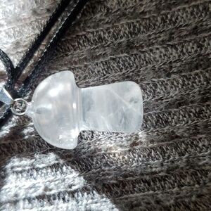Crystal mushroom pendant